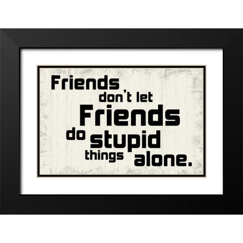 Friend 2 Black Modern Wood Framed Art Print with Double Matting by Gibbons, Lauren