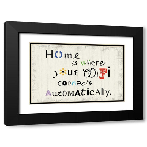 Home Wifi Black Modern Wood Framed Art Print with Double Matting by Gibbons, Lauren