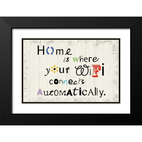 Home Wifi Black Modern Wood Framed Art Print with Double Matting by Gibbons, Lauren