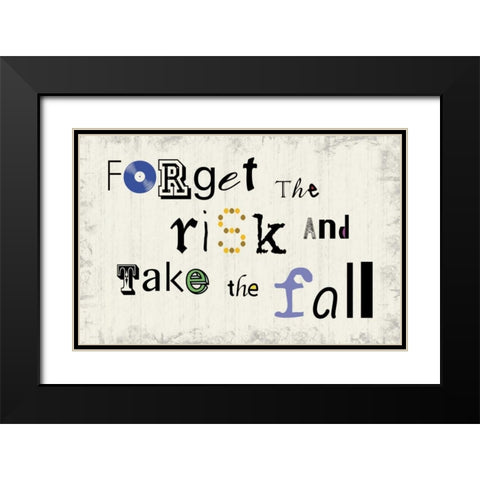 Fun Fall Black Modern Wood Framed Art Print with Double Matting by Gibbons, Lauren