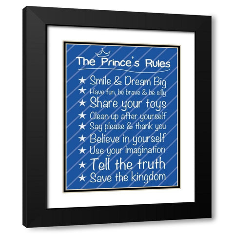 Prince Rules Black Modern Wood Framed Art Print with Double Matting by Gibbons, Lauren