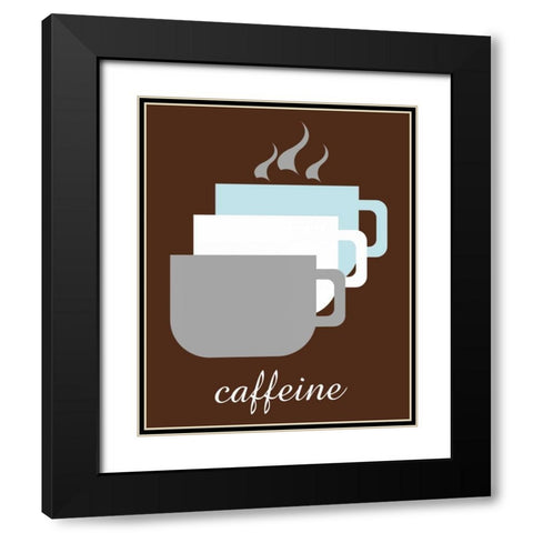 Cups Black Modern Wood Framed Art Print with Double Matting by Gibbons, Lauren