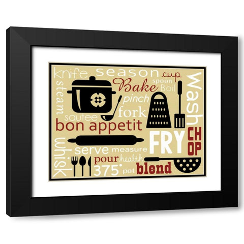 Kitchen Magic Black Modern Wood Framed Art Print with Double Matting by Gibbons, Lauren