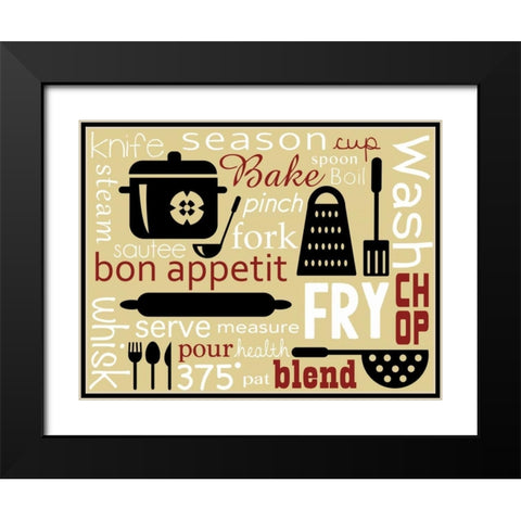Kitchen Magic Black Modern Wood Framed Art Print with Double Matting by Gibbons, Lauren