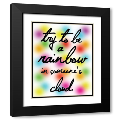 Rainbow Black Modern Wood Framed Art Print with Double Matting by Gibbons, Lauren