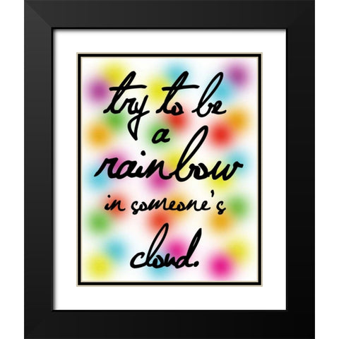 Rainbow Black Modern Wood Framed Art Print with Double Matting by Gibbons, Lauren