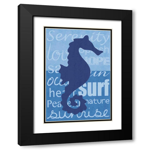 Beach Horse Black Modern Wood Framed Art Print with Double Matting by Gibbons, Lauren