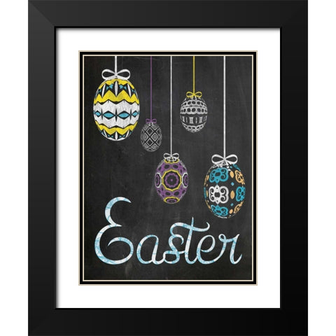 Easter Chalk Eggs Black Modern Wood Framed Art Print with Double Matting by Gibbons, Lauren