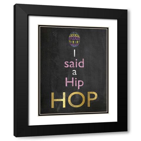 Easter Chalk Hip Hop Black Modern Wood Framed Art Print with Double Matting by Gibbons, Lauren