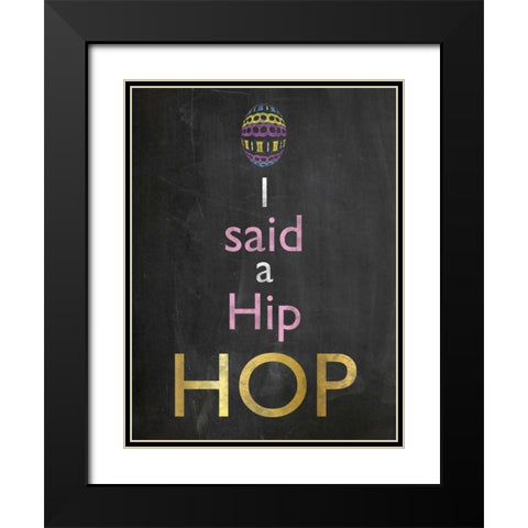 Easter Chalk Hip Hop Black Modern Wood Framed Art Print with Double Matting by Gibbons, Lauren