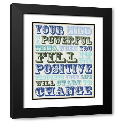 Your Mind Black Modern Wood Framed Art Print with Double Matting by Gibbons, Lauren