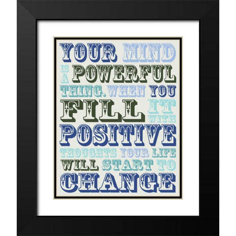 Your Mind Black Modern Wood Framed Art Print with Double Matting by Gibbons, Lauren