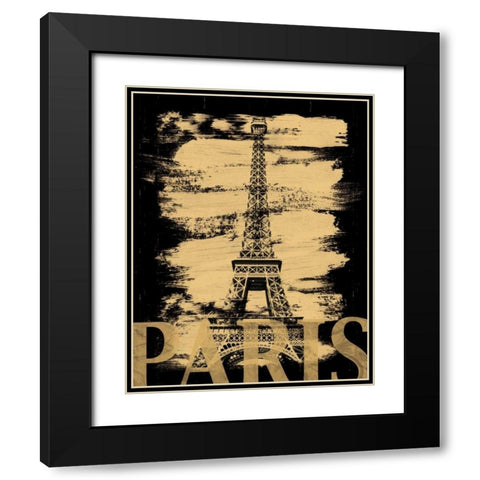 Paris Paint Black Black Modern Wood Framed Art Print with Double Matting by Gibbons, Lauren