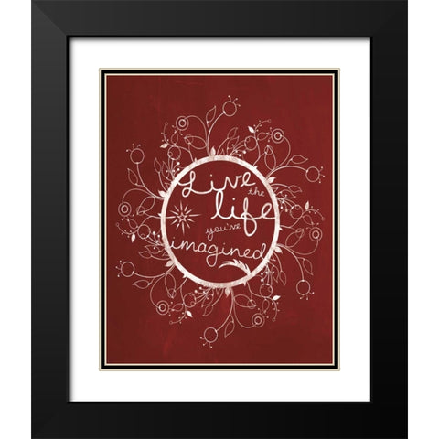 Red Chalk Imagine Black Modern Wood Framed Art Print with Double Matting by Gibbons, Lauren