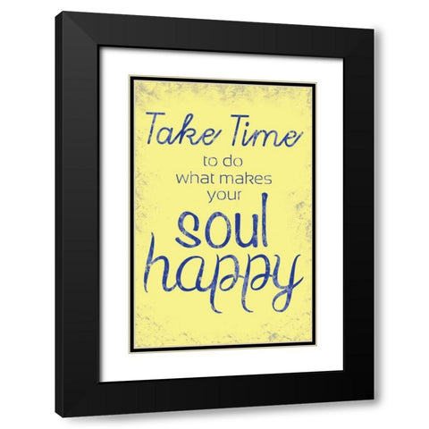 Soul Happy Black Modern Wood Framed Art Print with Double Matting by Gibbons, Lauren