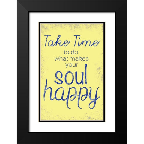 Soul Happy Black Modern Wood Framed Art Print with Double Matting by Gibbons, Lauren