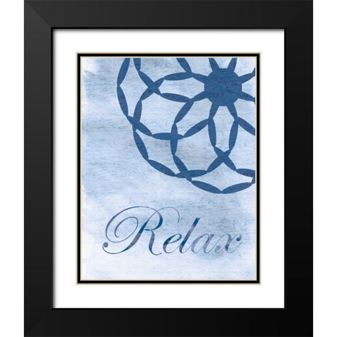 Relax Blue Spa 2 Black Modern Wood Framed Art Print with Double Matting by Gibbons, Lauren