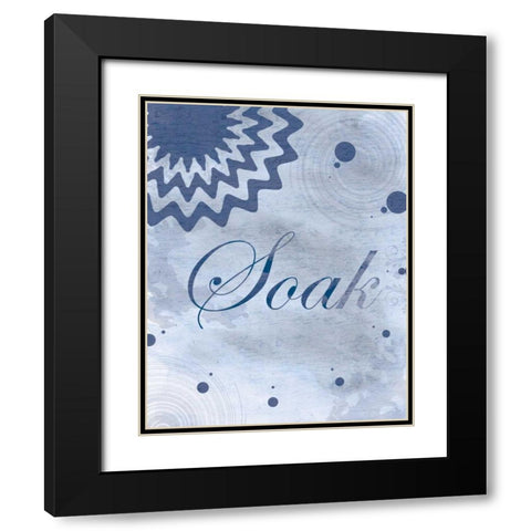 Soak Blue Spa 2 Black Modern Wood Framed Art Print with Double Matting by Gibbons, Lauren