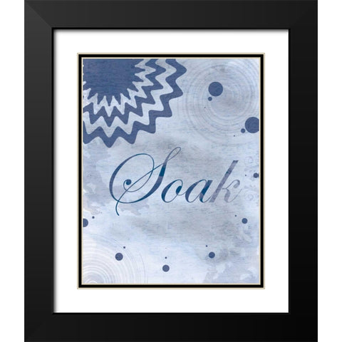 Soak Blue Spa 2 Black Modern Wood Framed Art Print with Double Matting by Gibbons, Lauren