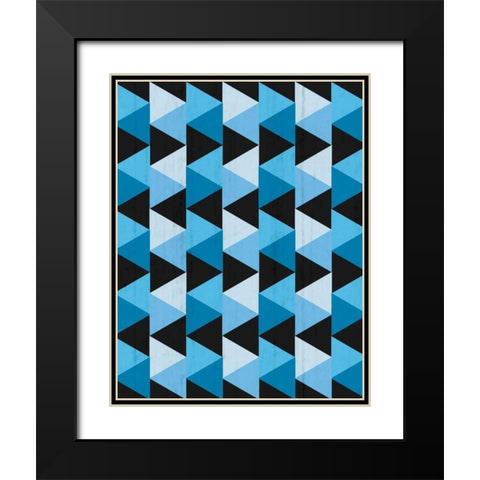 Geometric Tri Black Modern Wood Framed Art Print with Double Matting by Gibbons, Lauren