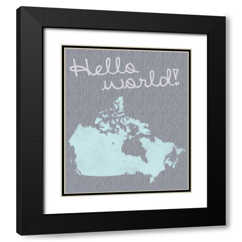 Hello World Black Modern Wood Framed Art Print with Double Matting by Gibbons, Lauren