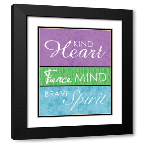 Heart Mind Spirit Black Modern Wood Framed Art Print with Double Matting by Gibbons, Lauren