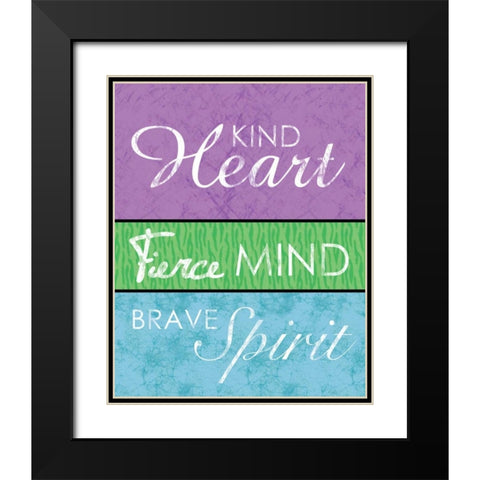 Heart Mind Spirit Black Modern Wood Framed Art Print with Double Matting by Gibbons, Lauren
