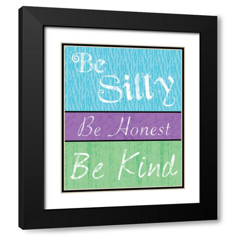 Silly Honest Kind Black Modern Wood Framed Art Print with Double Matting by Gibbons, Lauren