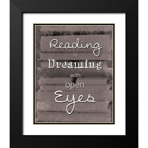 Books Dream BW Black Modern Wood Framed Art Print with Double Matting by Gibbons, Lauren