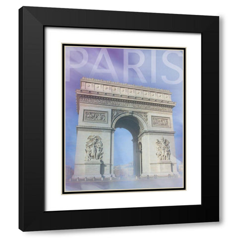 Paris 2b Black Modern Wood Framed Art Print with Double Matting by Gibbons, Lauren