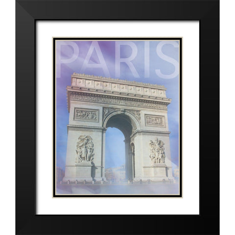 Paris 2b Black Modern Wood Framed Art Print with Double Matting by Gibbons, Lauren