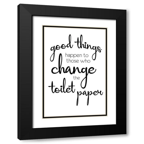 Good Things Black Modern Wood Framed Art Print with Double Matting by Gibbons, Lauren