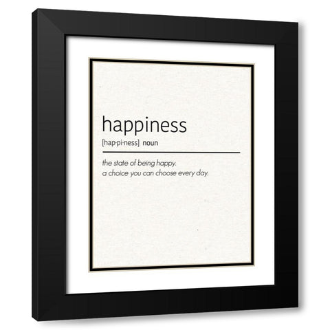 Happiness Black Modern Wood Framed Art Print with Double Matting by Gibbons, Lauren
