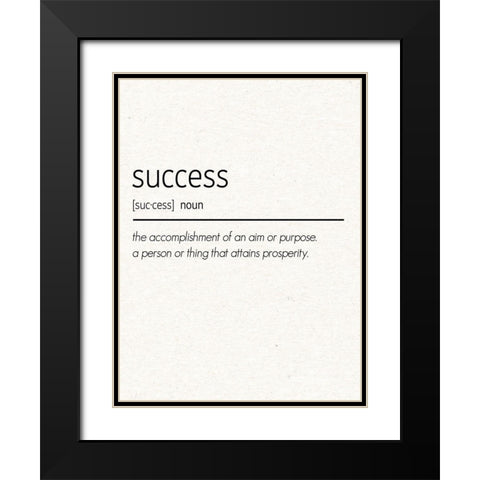 Success Black Modern Wood Framed Art Print with Double Matting by Gibbons, Lauren