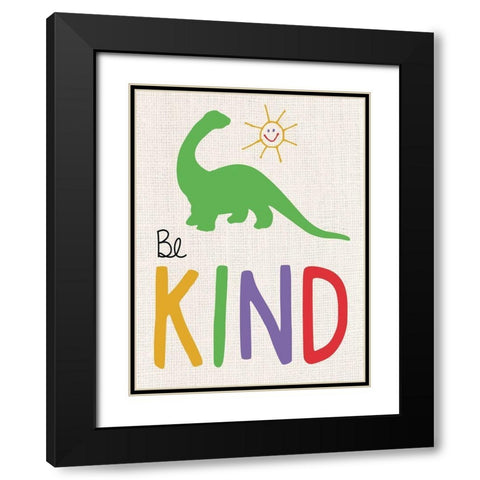 Be Kind Black Modern Wood Framed Art Print with Double Matting by Gibbons, Lauren