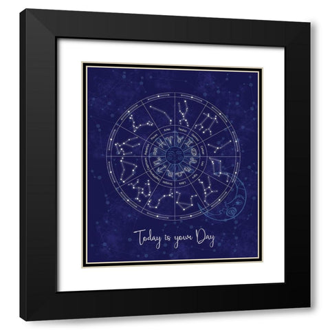 Stars B Black Modern Wood Framed Art Print with Double Matting by Gibbons, Lauren