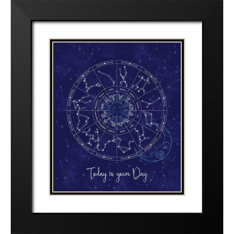 Stars B Black Modern Wood Framed Art Print with Double Matting by Gibbons, Lauren