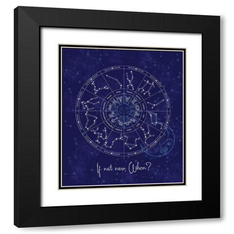 Stars Now Black Modern Wood Framed Art Print with Double Matting by Gibbons, Lauren