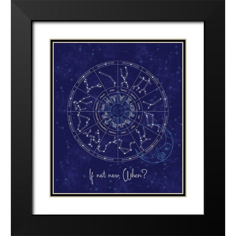 Stars Now Black Modern Wood Framed Art Print with Double Matting by Gibbons, Lauren