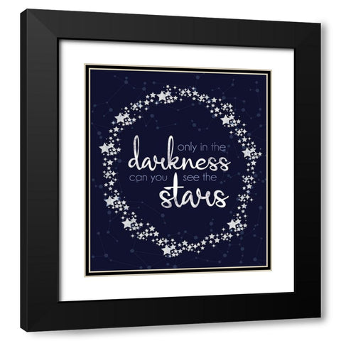 Stars 2 Black Modern Wood Framed Art Print with Double Matting by Gibbons, Lauren
