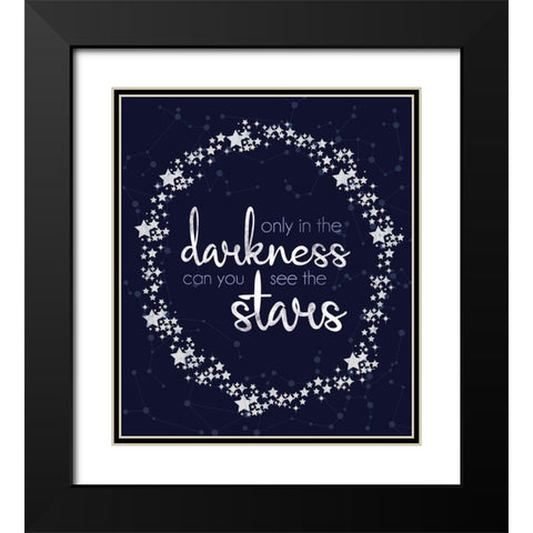 Stars 2 Black Modern Wood Framed Art Print with Double Matting by Gibbons, Lauren