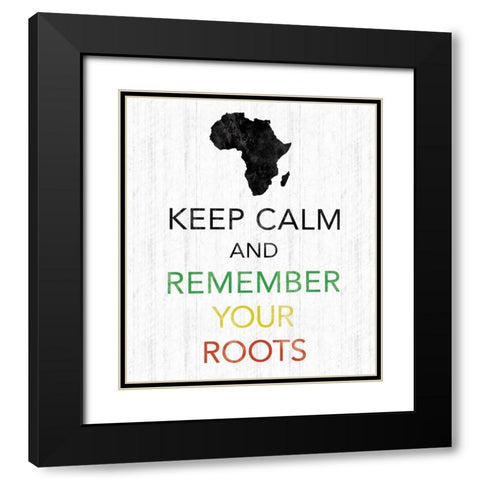 Keep Calm Black Modern Wood Framed Art Print with Double Matting by Gibbons, Lauren