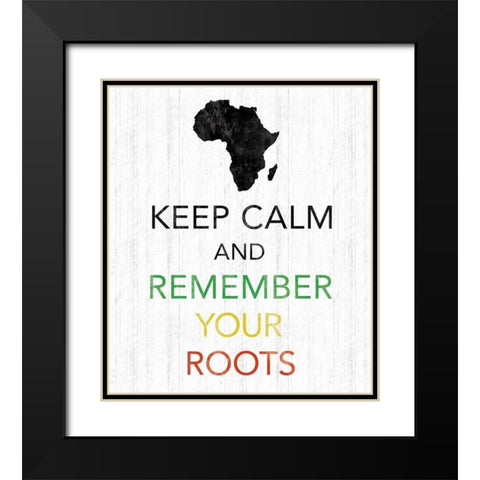 Keep Calm Black Modern Wood Framed Art Print with Double Matting by Gibbons, Lauren