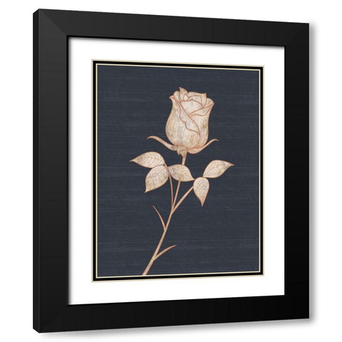 Flower 1 Black Modern Wood Framed Art Print with Double Matting by Gibbons, Lauren