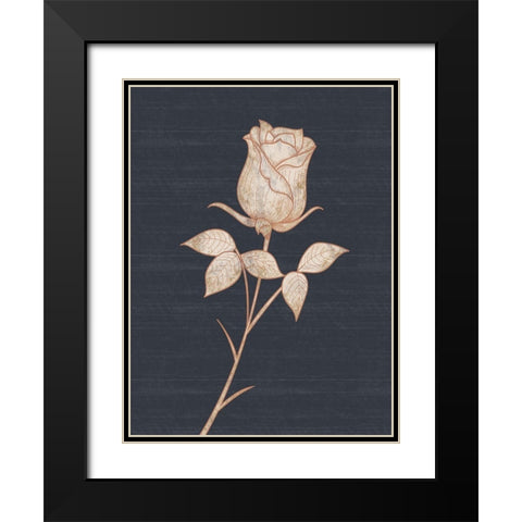 Flower 1 Black Modern Wood Framed Art Print with Double Matting by Gibbons, Lauren