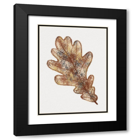 Watercolor Leaf 2 Black Modern Wood Framed Art Print with Double Matting by Gibbons, Lauren