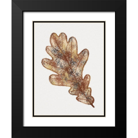 Watercolor Leaf 2 Black Modern Wood Framed Art Print with Double Matting by Gibbons, Lauren