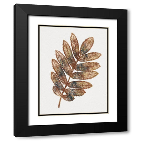 Watercolor Leaf 3 Black Modern Wood Framed Art Print with Double Matting by Gibbons, Lauren