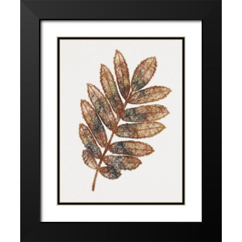 Watercolor Leaf 3 Black Modern Wood Framed Art Print with Double Matting by Gibbons, Lauren