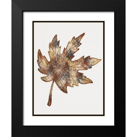 Watercolor Leaf 4 Black Modern Wood Framed Art Print with Double Matting by Gibbons, Lauren